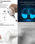 U-shaped portable electric neck massager pillow Electric neck massage pillow Portable neck massager with U-shape design Rechargeable neck massager pillow Electric cervical massager cushion Travel-friendly neck massage pillow Shiatsu neck massager pillow Wireless neck massager with U-shape Compact electric neck massager Relaxation pillow for neck and shoulders