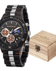 Luxury Wooden Chronograph Watch for Men