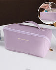 Large-Capacity Leather Cosmetic Bag