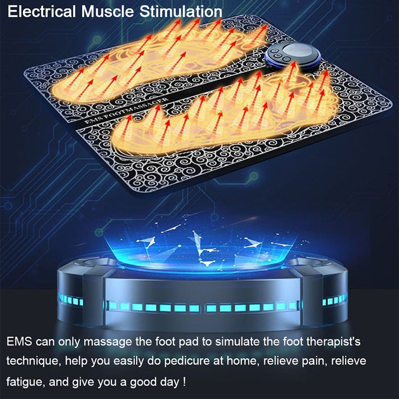 Almohadilla masajeadora de pies eléctrica EMS