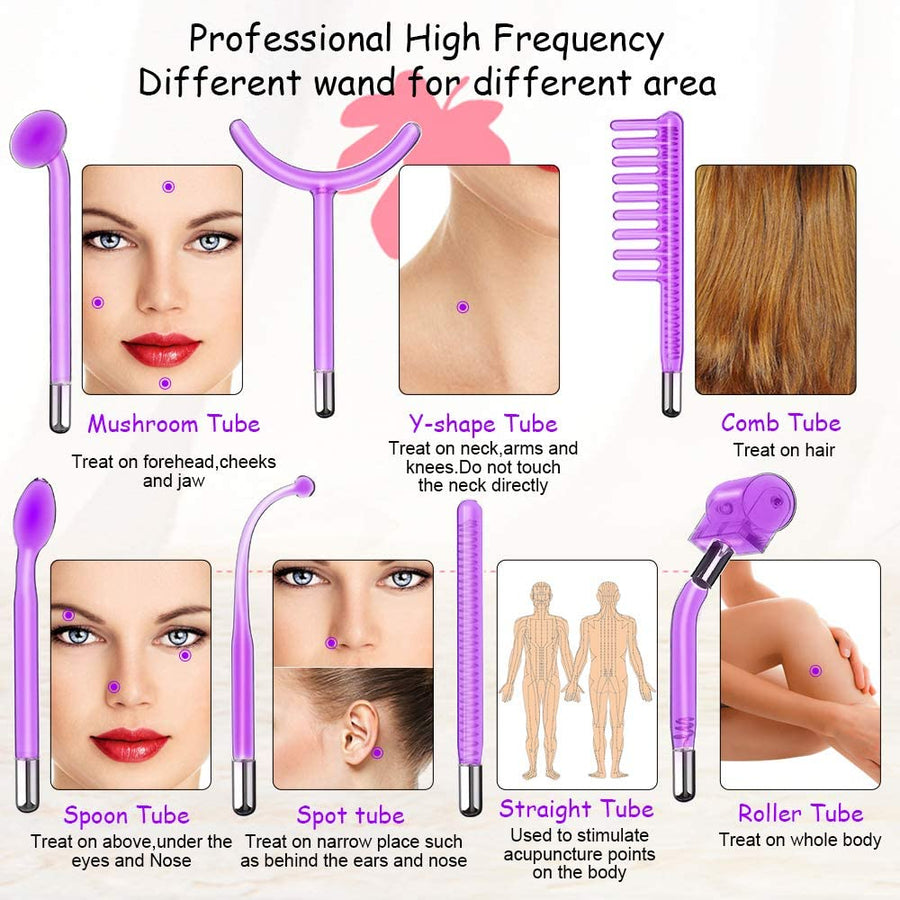 High-frequency acne treatment Versatile skincare wand 7-in-1 acne solution Targeted blemish treatment Multi-functional acne wand Clearer skin with high frequency Advanced acne-fighting technology Skin-clearing wand with multiple heads Professional-grade acne treatment Comprehensive skincare solution