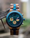 Luxury Wooden Chronograph Watch for Men