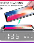 LED Alarm Clock QI Wireless Charger