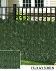 Faux Ivy Privacy Fence Shade Cloth Backing 120"L x 40"H 33SQ FT