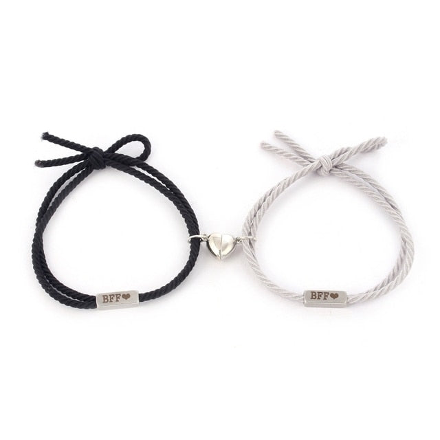 Couple Magnet Hand Woven Rope Bracelets