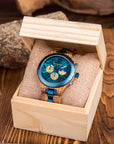 Luxury Wooden Chronograph Watch for Men