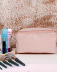 Large-Capacity Leather Cosmetic Bag