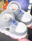 Warm plush lining slippers Cozy fur-lined slippers Fuzzy slip-ons for warmth Soft fleece-lined house slippers Winter indoor slippers with plush lining Comfortable faux fur slippers Fluffy bedroom slippers for cold nights Snug slip-on shoes with plush interior Toasty warm slippers for chilly evenings Comfy fur-trimmed slippers