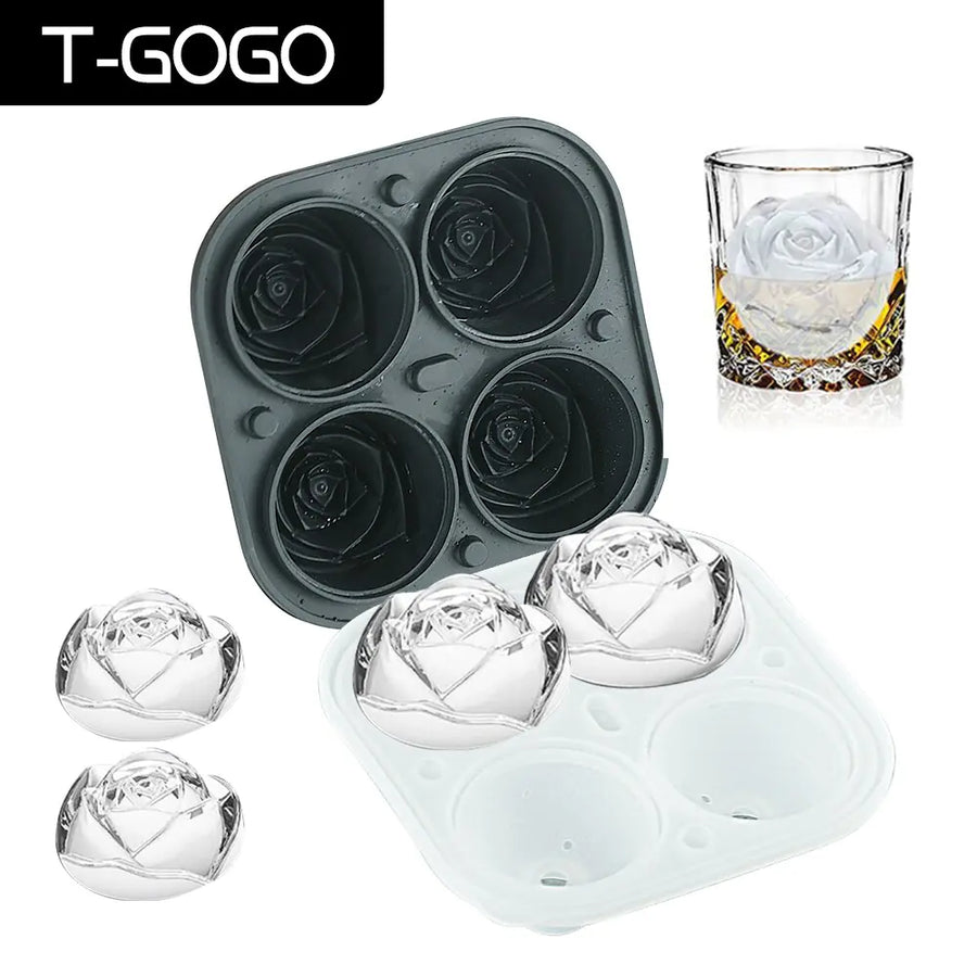 T-GOGO silicone ice cube tray Ice cube tray with lid Silicone ice cube maker Flexible ice cube tray BPA-free ice cube mold Stackable ice cube tray Easy-release ice cube tray Large ice cube tray Ice cube tray for cocktails Freezer-safe ice cube tray