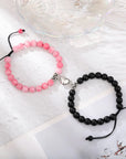 Natural Stone Beads Couple Magnetic Bracelets for Long Distance Relationship