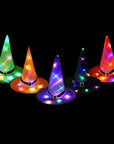 Witch hat with LED light Light-up witch hat for Halloween LED illuminated witch hat Glowing Halloween witch hat Witch costume accessory with lights LED witch hat for spooky night vibes Illuminated hat for witchy costumes Lighted Halloween witch hat for parties Glowing accessory for witch costumes LED light-up hat for Halloween festivities