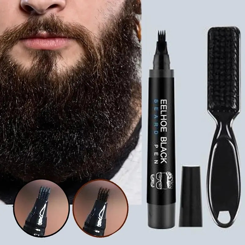 Beard enhancer brush pen kit Beard grooming pen set Facial hair enhancement kit Beard care brush pen kit Beard defining pen set Grooming essentials for beards Beard styling brush pen kit Beard enhancement tools Complete beard grooming set Professional beard care kit