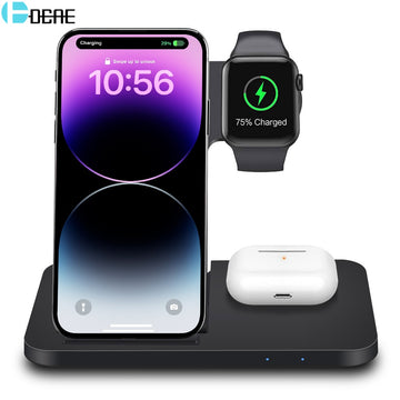 Wireless charger Fast charging station Multi-device charger Charging dock Smartphone charger Smartwatch charger Earbuds charger Tech accessories Charging hub Wireless charging stand