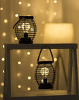 LED Iron Lantern Table Lamp